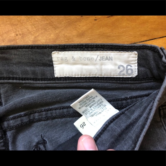 Rag & Bone Skinny Black Denim Jeans - Picture 5 of 5